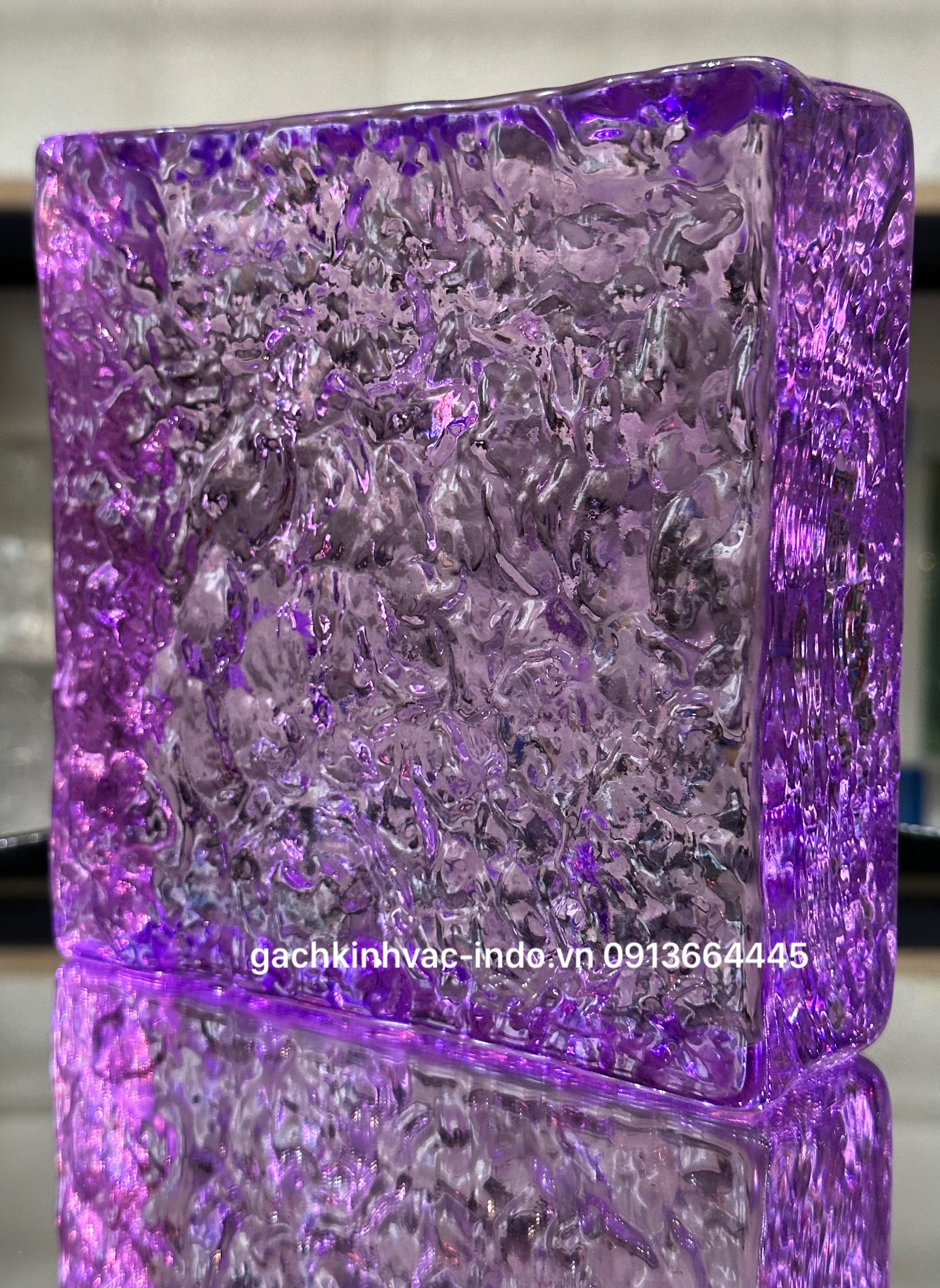 Gạch Kính Khối Đặc SP3-2 Màu Tím - Daisan Mart