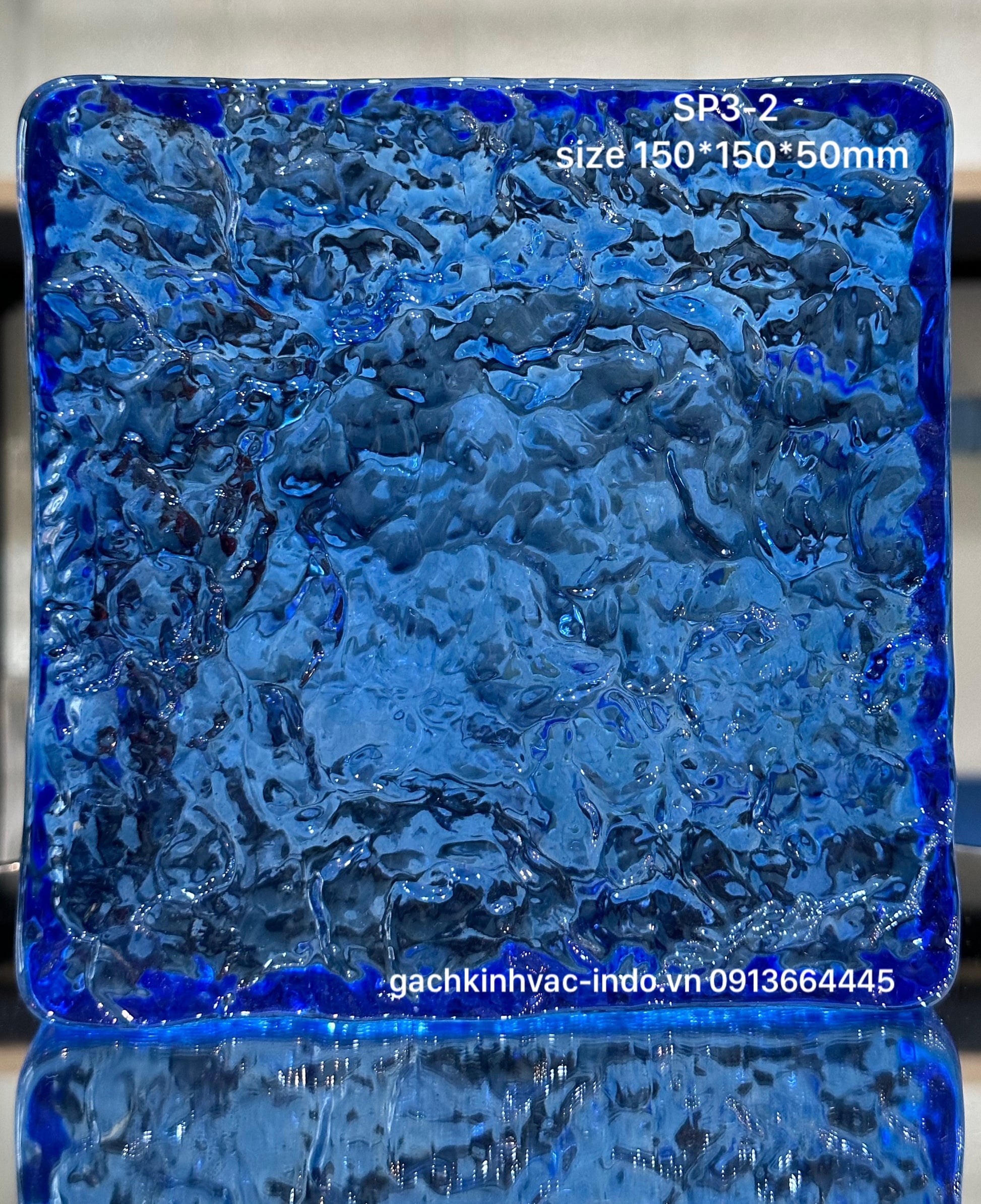 Gạch Kính Khối Đặc SP3-2 Xanh Đậm - Daisan Mart