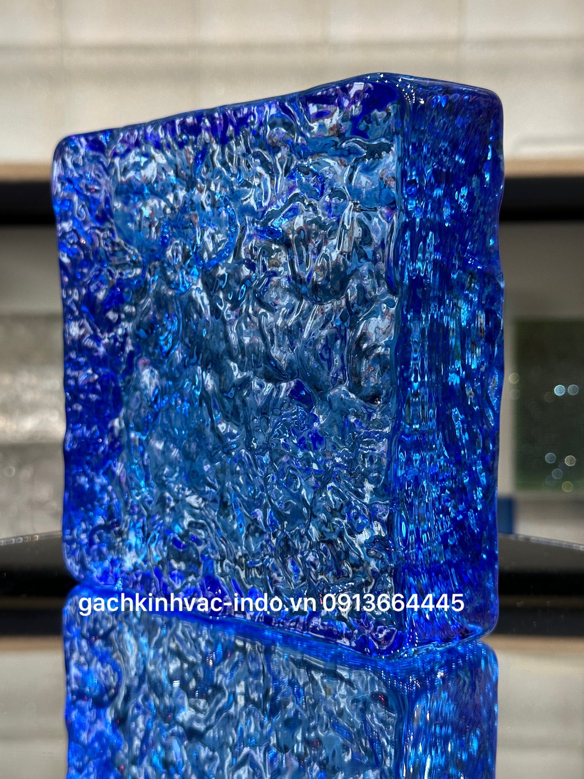 Gạch Kính Khối Đặc SP3-2 Xanh Đậm - Daisan Mart