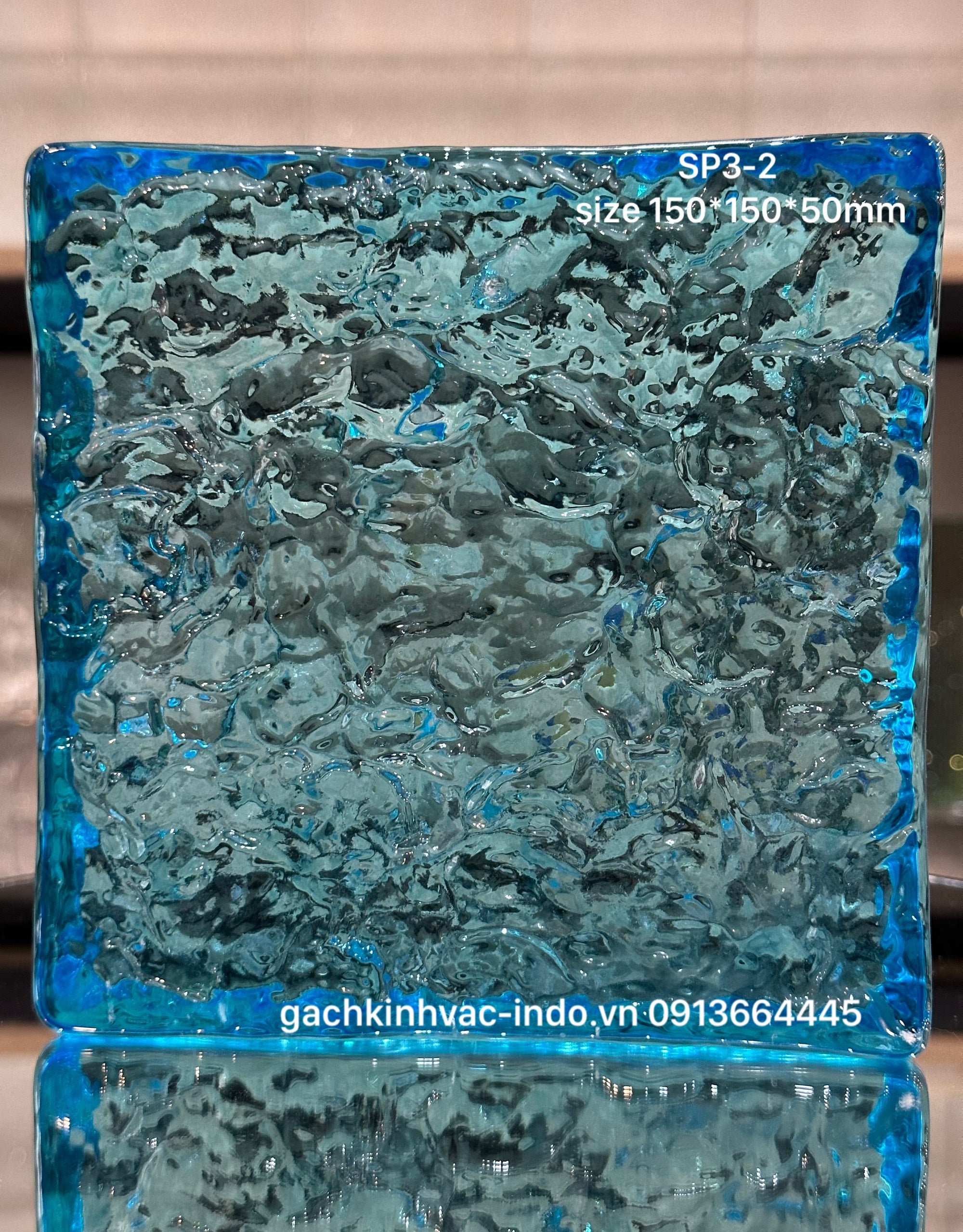 Gạch Kính Khối Đặc SP3-2 Xanh Nhạt - Daisan Mart