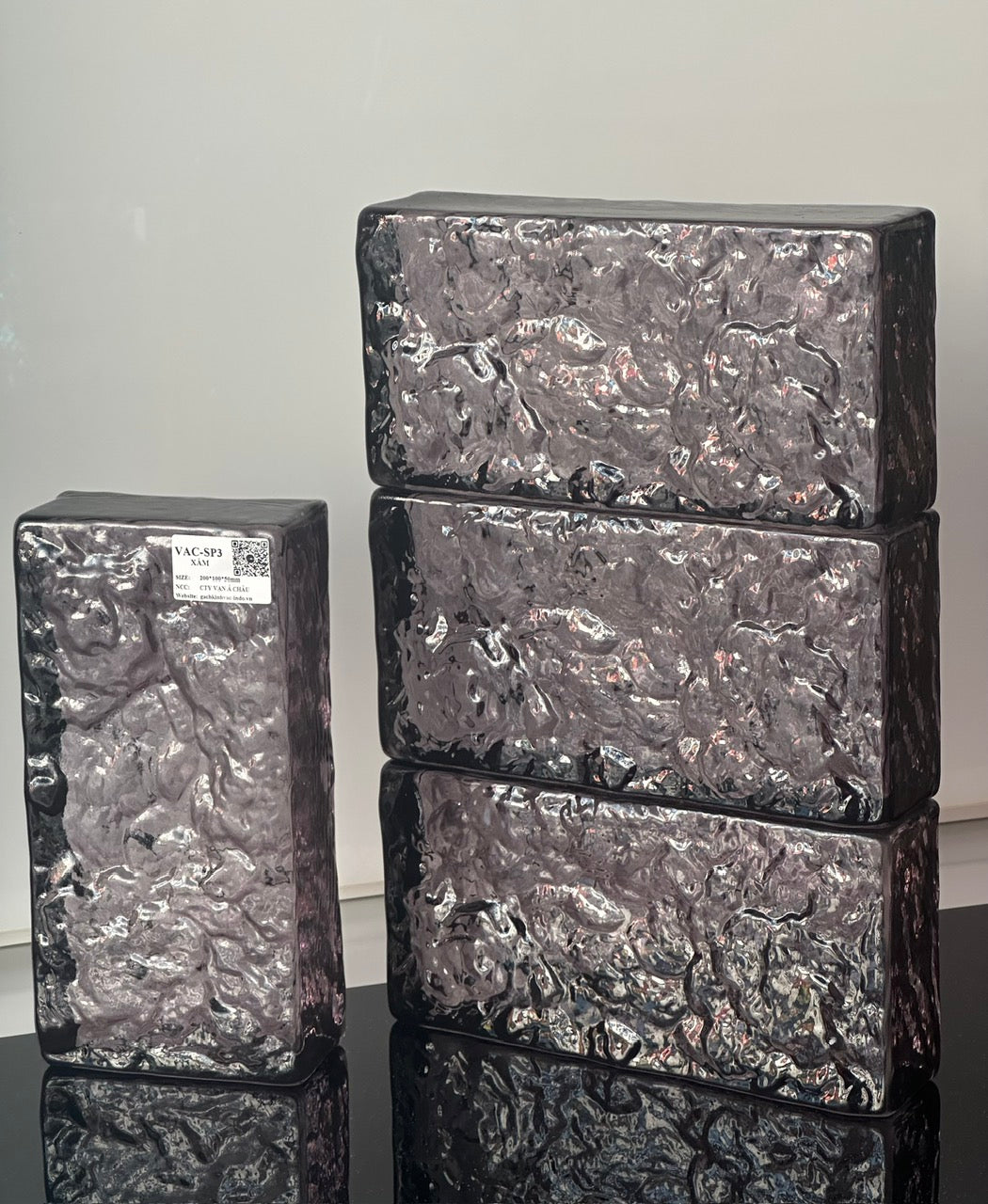 Gạch Kính Khối Đặc SP3-Xám - Daisan Mart