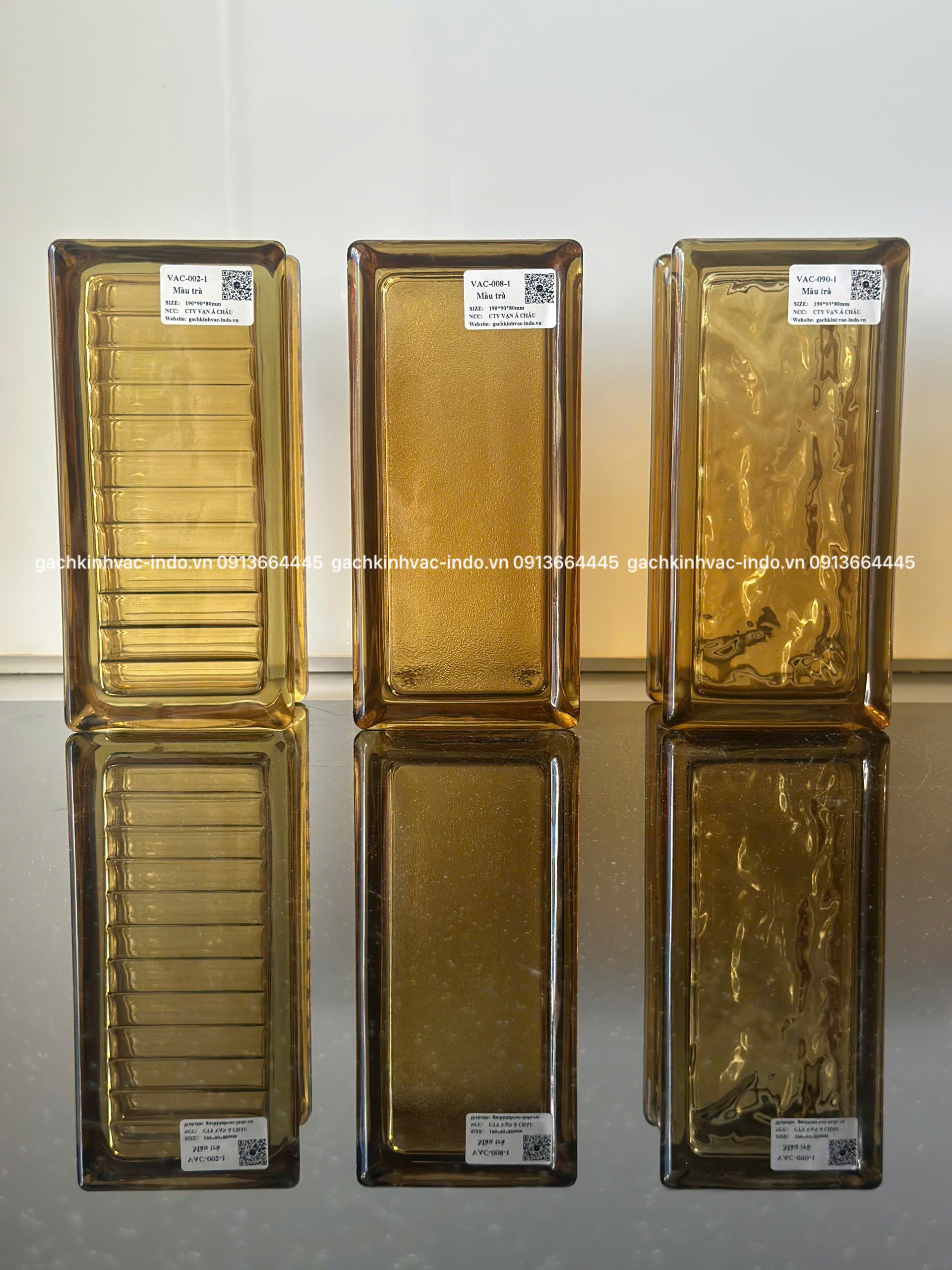 Gạch kính VAC-002-1 Màu Trà - Daisan Mart