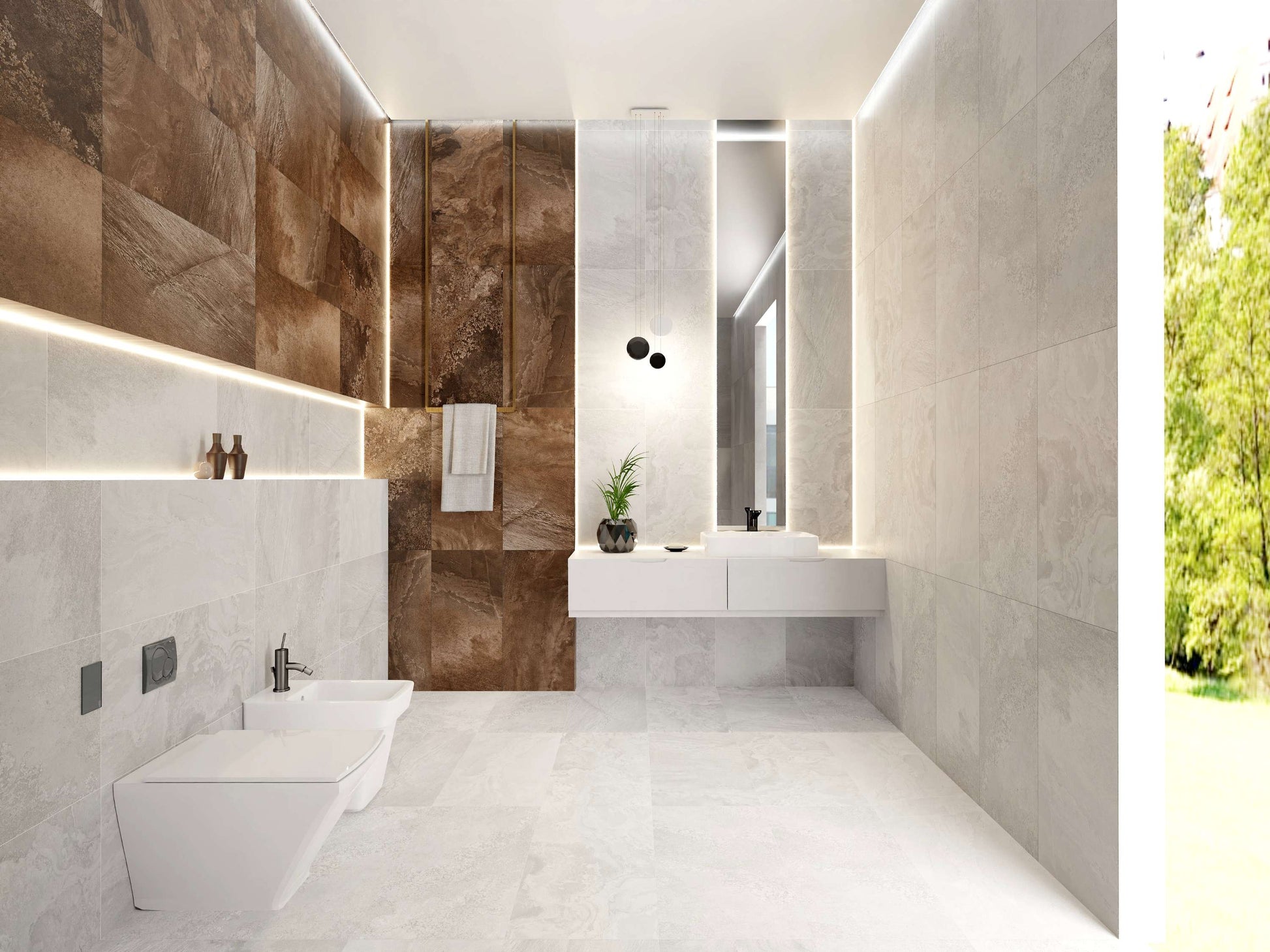 Gạch Men Matt Tinh Thể Nhạt 400x800 Mã C48CD702 - Daisan Mart
