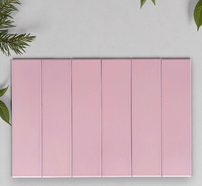 Matt pink tile 75x300mm (M75316ZY)