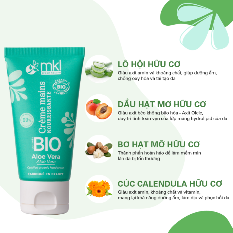MKL Certified Organic Hand Cream Aloe Vera 50ml