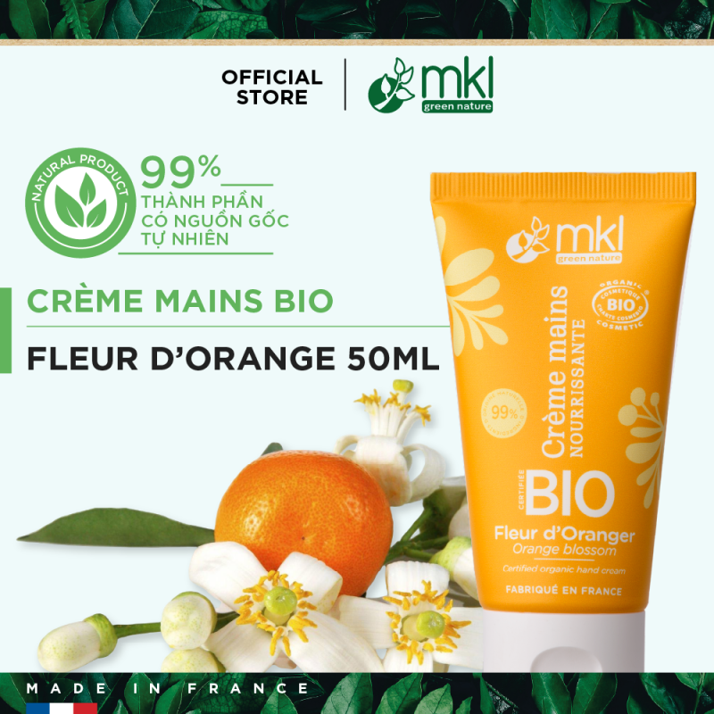 MKL Certified Organic Hand Cream Orange Blossom 50ml