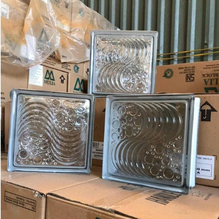 Indo Glass Brick, Sponge, Size 190x190x80mm (1 box/6 pieces/0.24m2)