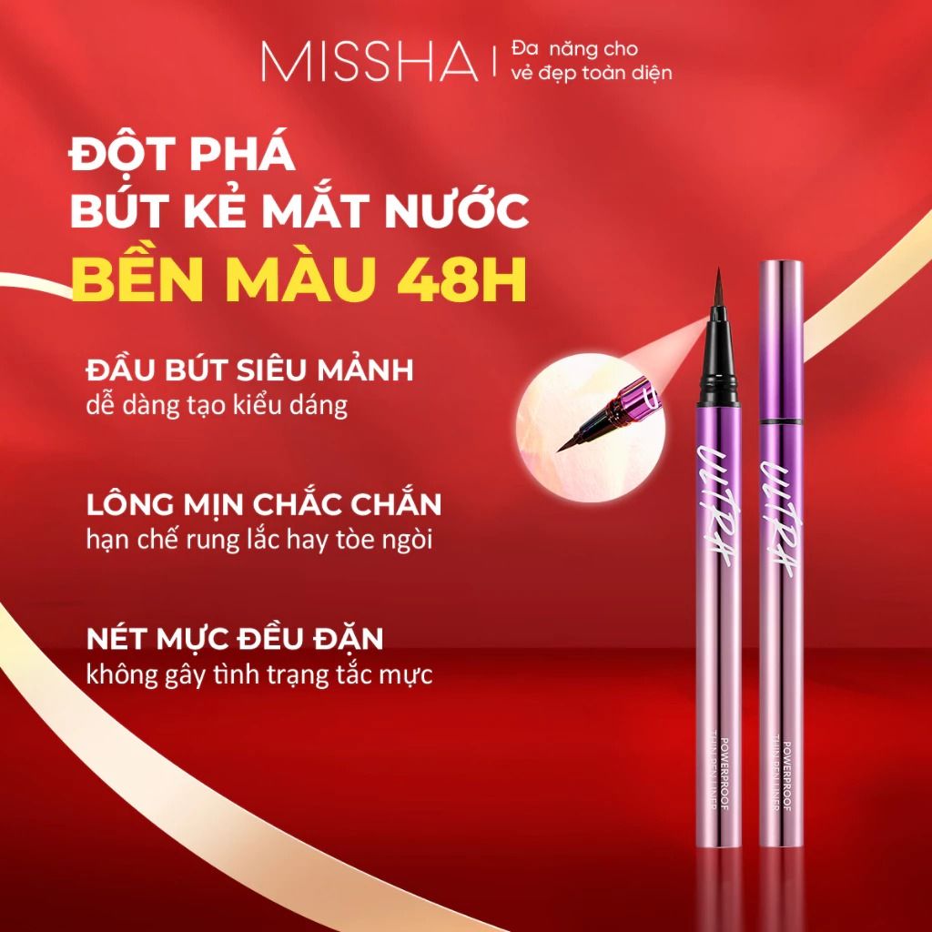 Missha Ultra Powerproof Thin Pen Line Long-lasting Eyeliner 0.4g