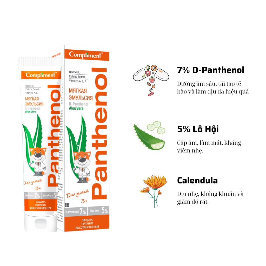 Compliment Emulsion 7% D-Panthenol + 5% Aloe Vera 75ml