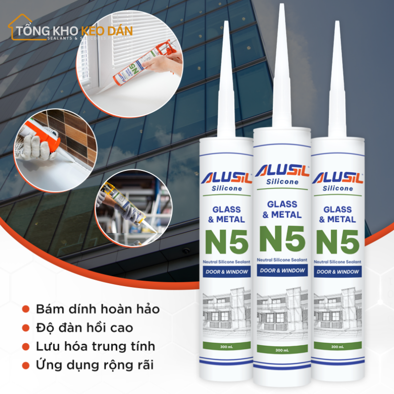 Alusil Glass Metal N5 Silicone Adhesive 