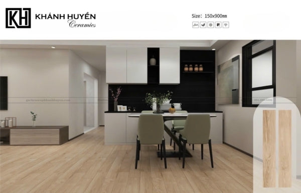 Gạch Giả Gỗ 150×900 TQ-15940 - Daisan Mart