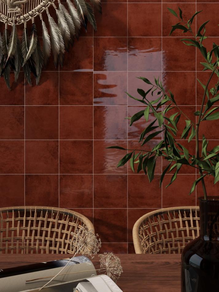 Glossy Porcelain tile, size 150x150mm, code LNA1505G