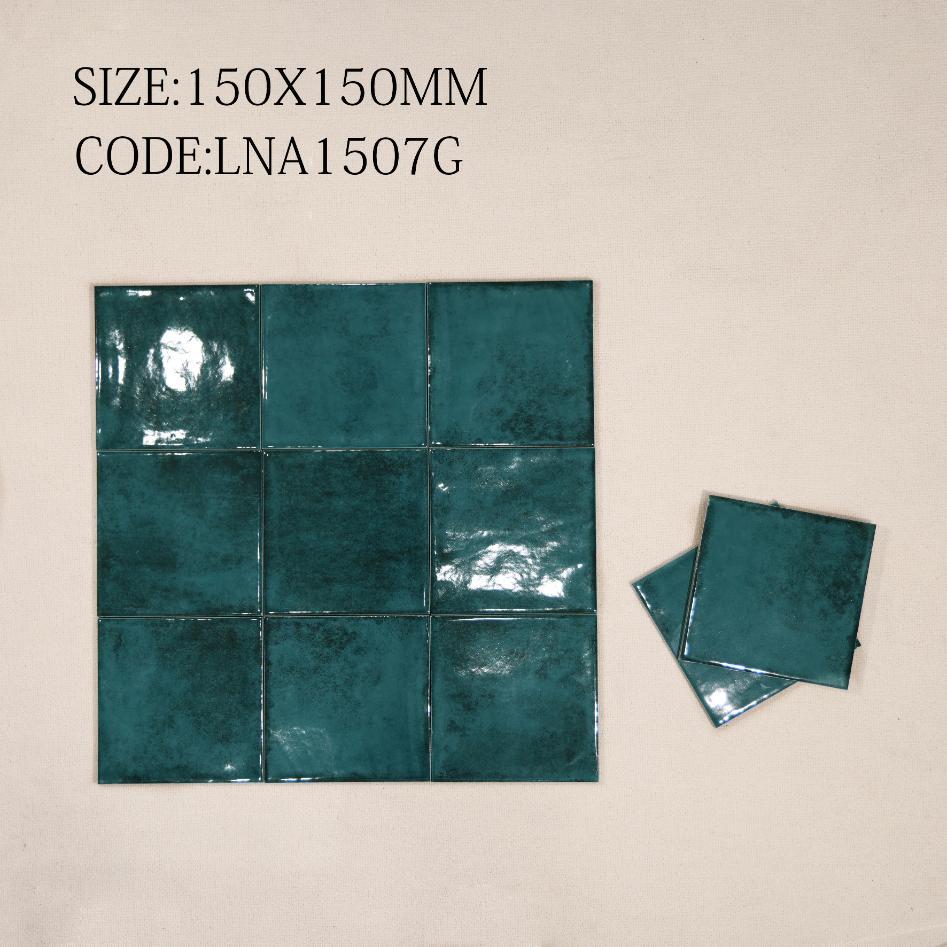 Glossy Porcelain tile, size 150x150mm, code LNA1507G
