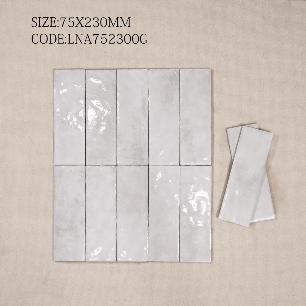 Polished Porcelain tile, size 75x230mm, code LNA752300G