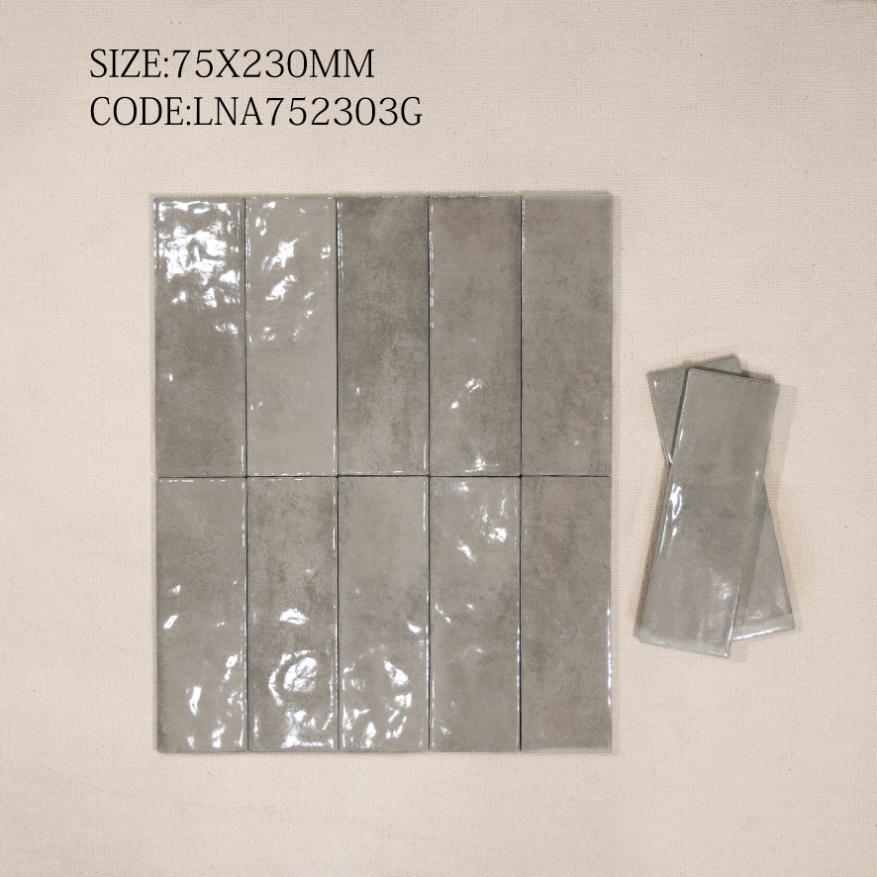 Polished Porcelain tile, size 75x230mm, code LNA752303G