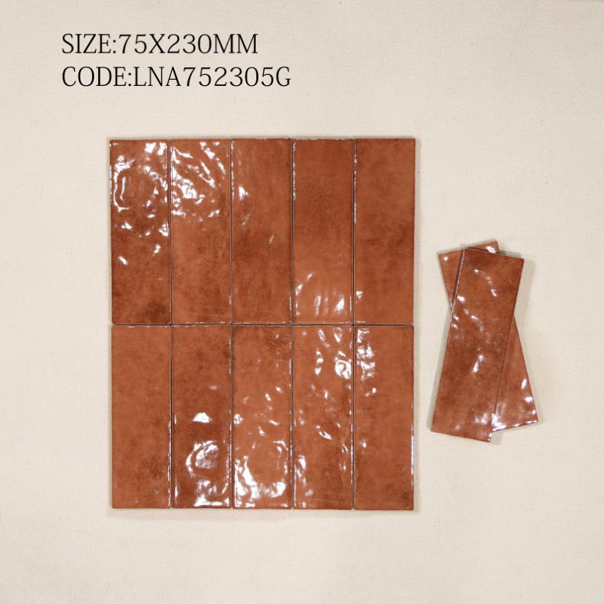 Polished Porcelain tile, size 75x230mm, code LNA752305G