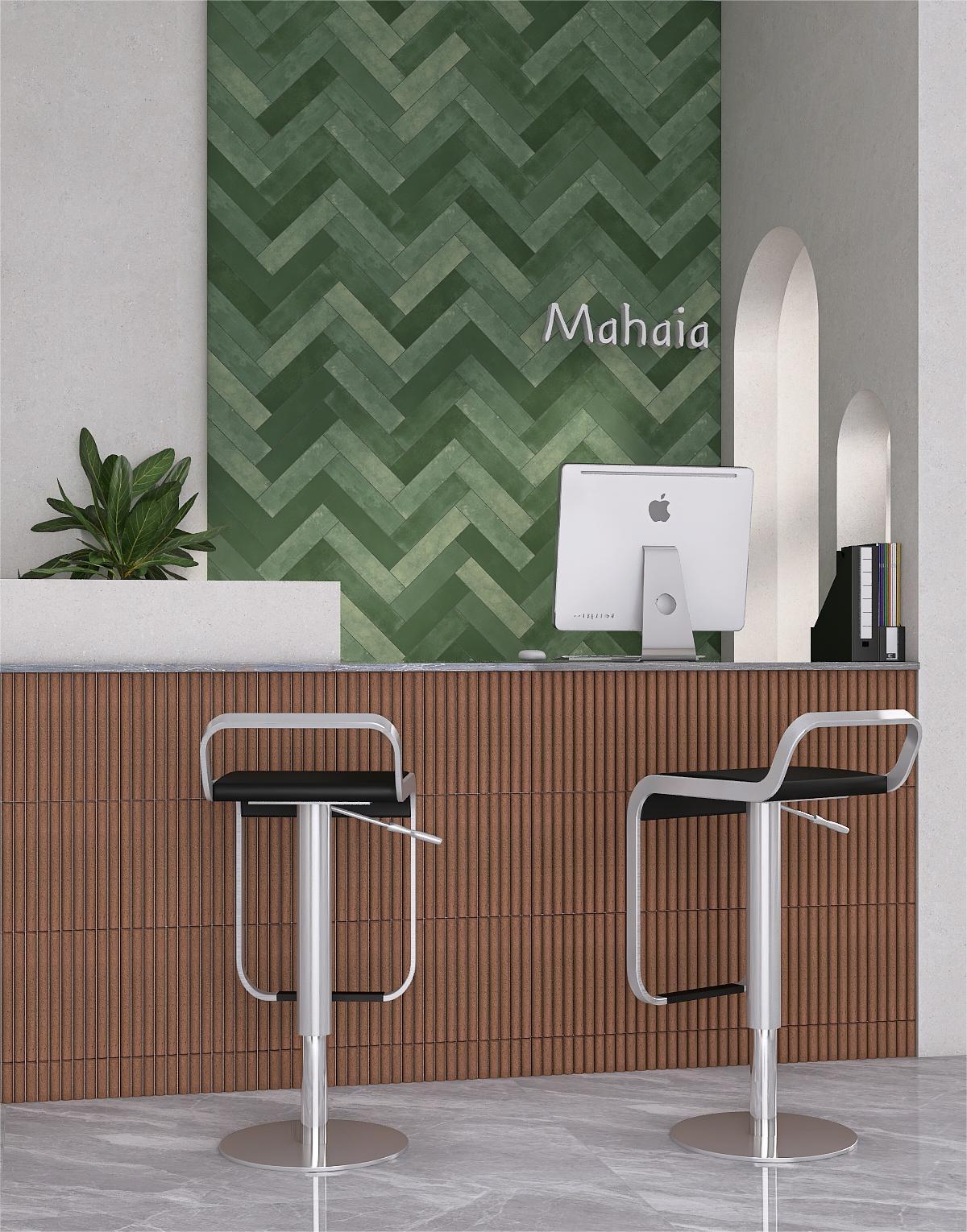 Flat matte porcelain tile size 75x300 code MD7534S12