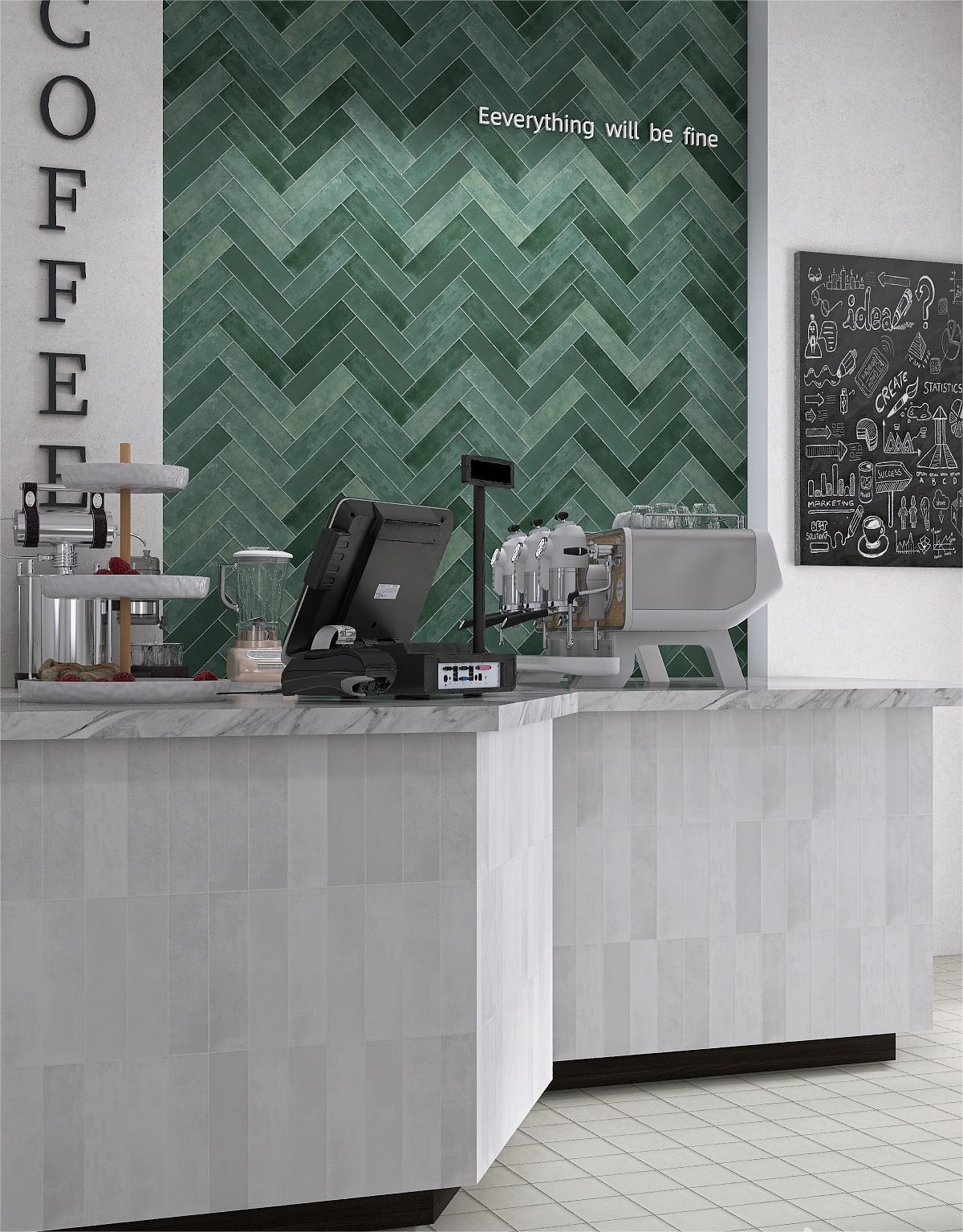 Flat matte porcelain tile size 75x300 code MD7534S12