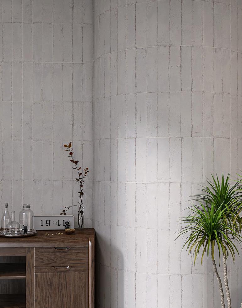Flat matte porcelain tile size 75x300 code MD75306G00