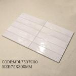 Glossy porcelain tile size 75x300mm MDL7537C00
