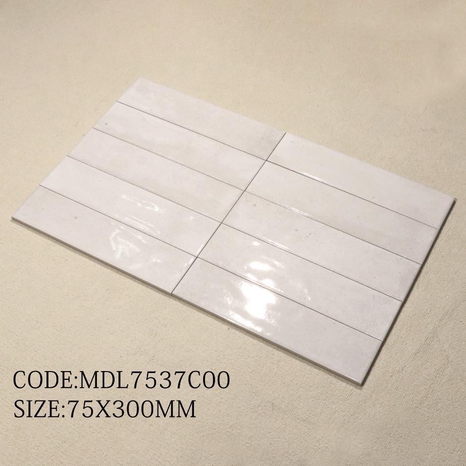 Glossy porcelain tile size 75x300mm MDL7537C00