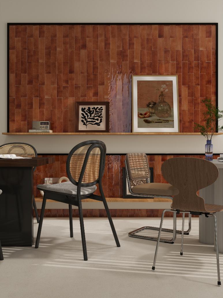 Glossy porcelain tile, size 75x300mm MDL7537C03