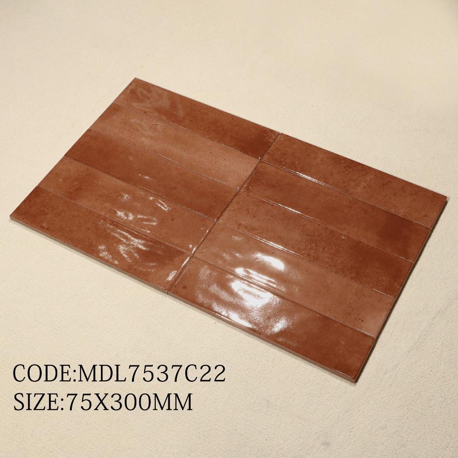 Glossy porcelain tile size 75x300mm MDL7537C22