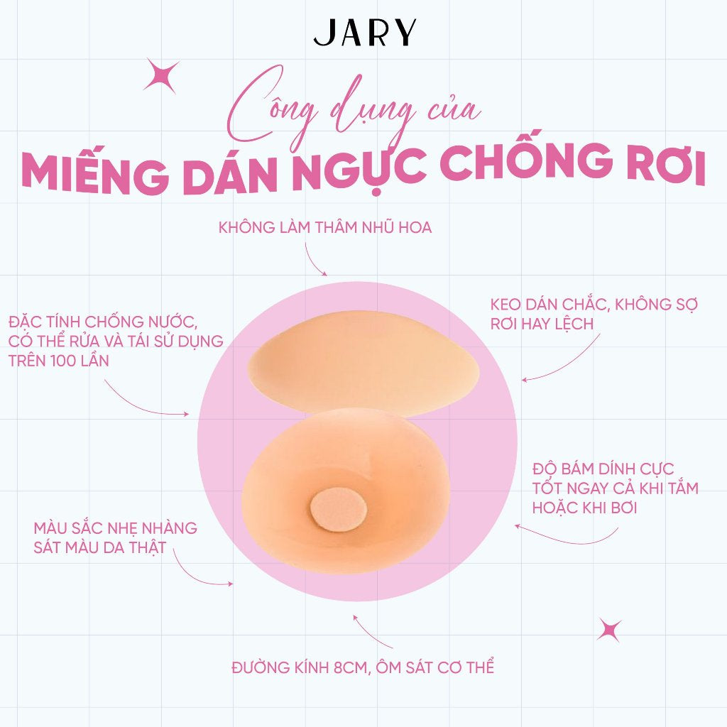 Miếng Dán Ngực Silicone Jary Nipple Covers - Daisan Mart