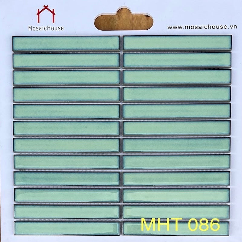 Gạch Mosaic Que Đũa Màu Xanh Ngọc MHT 086 - Daisan Mart