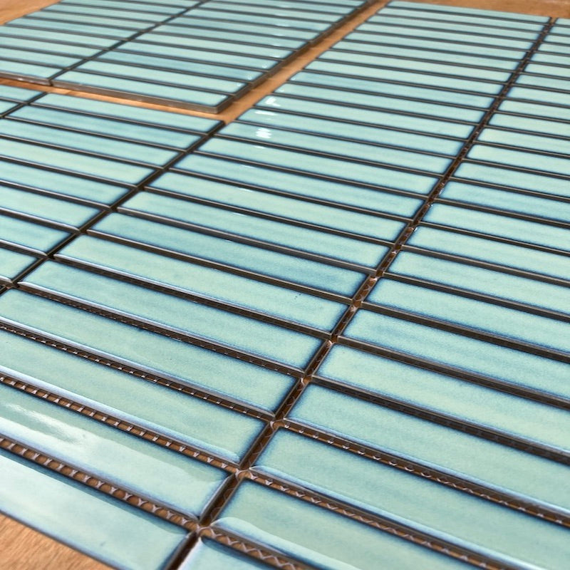 Gạch Mosaic Que Đũa Màu Xanh Ngọc MHT 086 - Daisan Mart