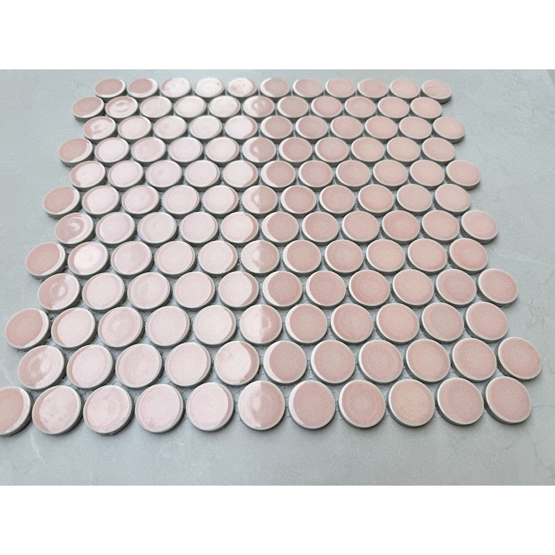 GẠCH MOSAIC CHẤM BI MÀU HỒNG CB 592 - Daisan Mart