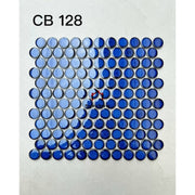 GẠCH MOSAIC CHẤM BI MÀU XANH DƯƠNG CB 128 - Daisan Mart