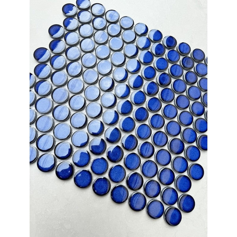 GẠCH MOSAIC CHẤM BI MÀU XANH DƯƠNG CB 128 - Daisan Mart