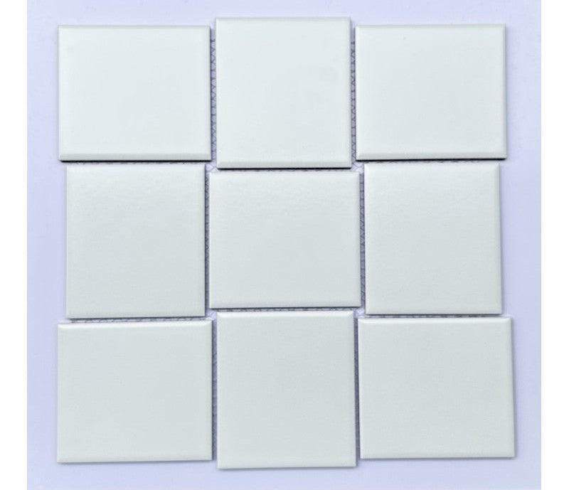 Gạch Mosaic Gốm Vuông Màu Trắng MHT99 - Daisan Mart