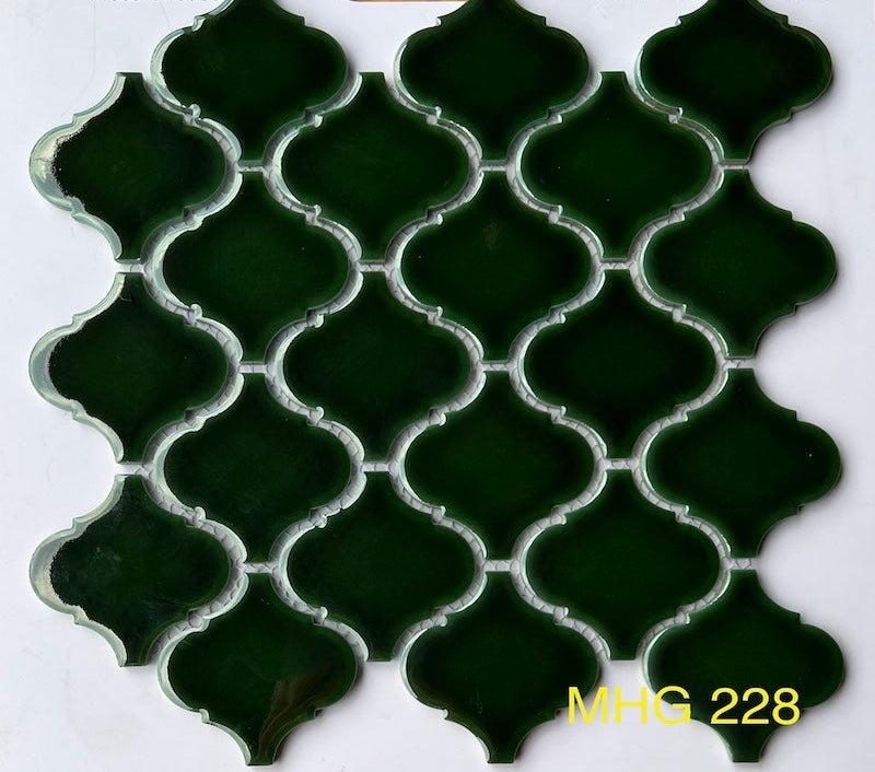 Gạch Mosaic Lồng Đèn Màu Xanh Lá - Daisan Mart