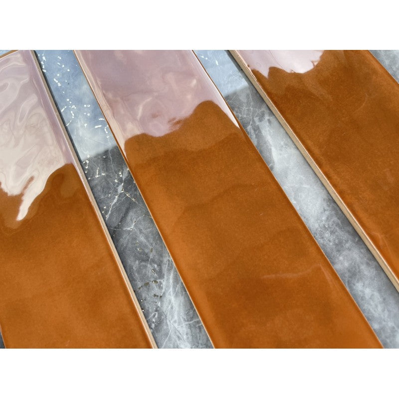 Gạch Thẻ Gợn Sóng 75x300 Màu Cam 7532P9 - Daisan Mart