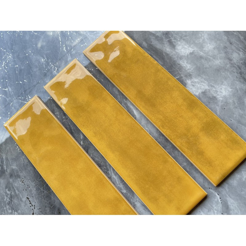 Gạch Thẻ Gợn Sóng 75x300 Màu Vàng 7532P8 - Daisan Mart