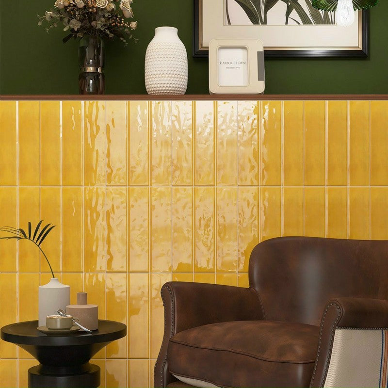 Gạch Thẻ Gợn Sóng 75x300 Màu Vàng 7532P8 - Daisan Mart