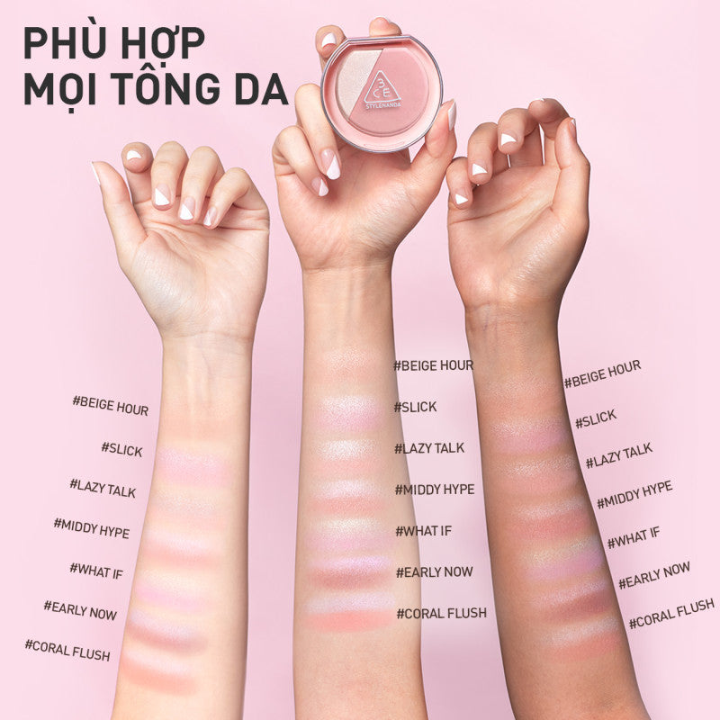 Phấn Má Hồng Bắt Sáng 3CE Blushlighter 4.3g - Daisan Mart