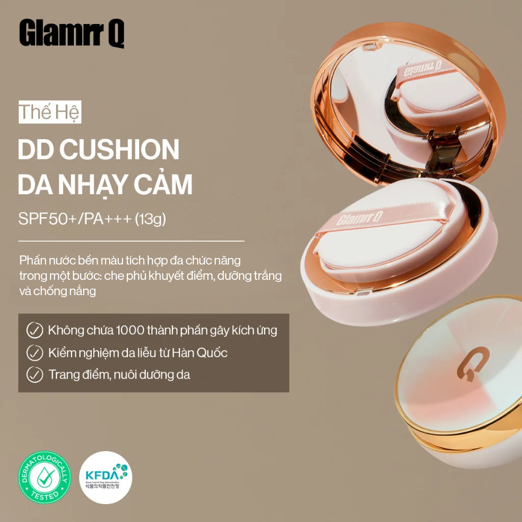 Phấn Nước Glamrr Q Long Wear DD Cushion SPF50+ PA+++ 13g - Daisan Mart