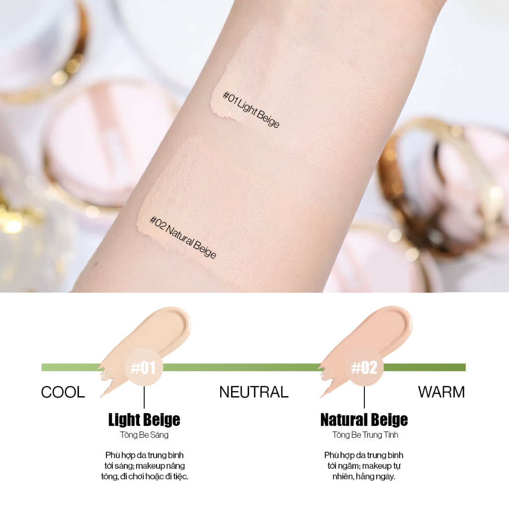 Phấn Nước Glamrr Q Long Wear DD Cushion SPF50+ PA+++ 13g - Daisan Mart