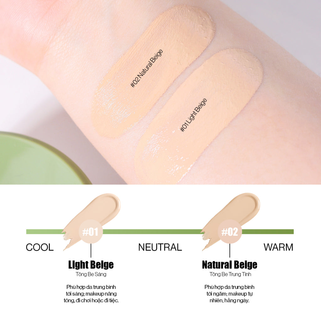 Phấn Nước Glamrr Q Vegan Super Glow Cushion SPF50+ PA++++ 15g - Daisan Mart