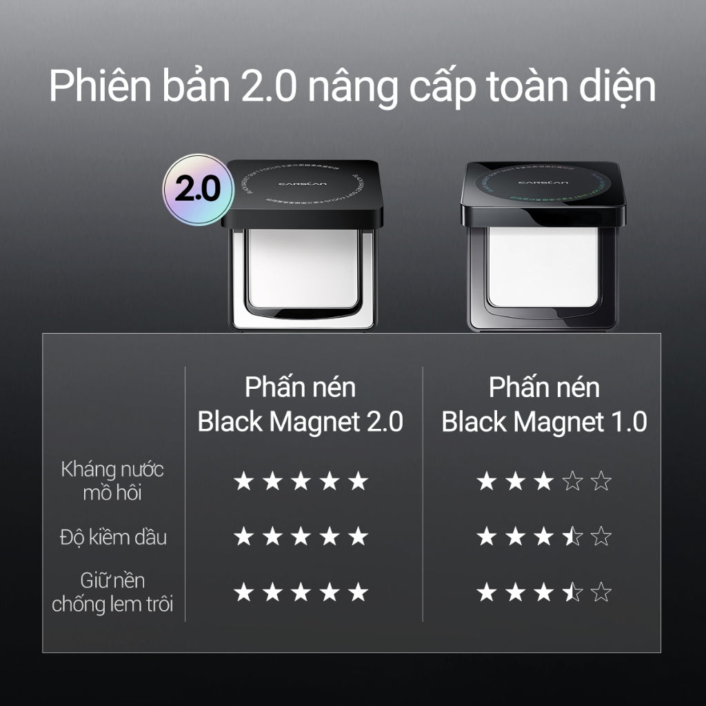 Phấn Phủ Carslan Dạng Nén Black Magnet Soft Mist Powder Phiên Bản 2.0 8g