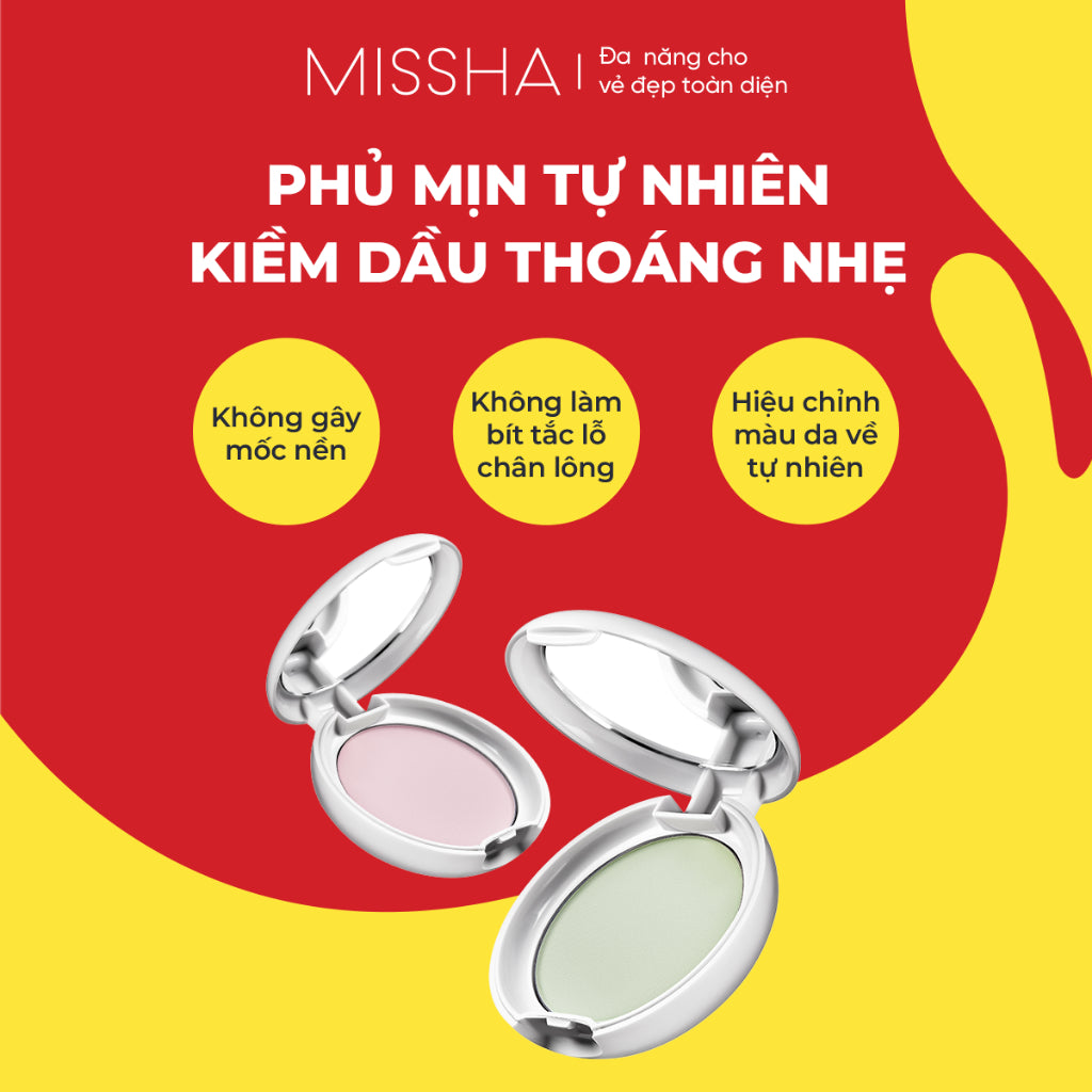 Phấn Phủ Kiềm Dầu Missha Airy Pot Pressed Powder 5g
