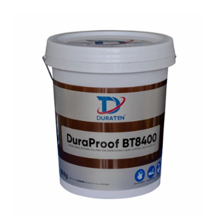 DuraProof BT8400 – Water-based, highly elastic Bitumen Polymer liquid waterproof membrane 