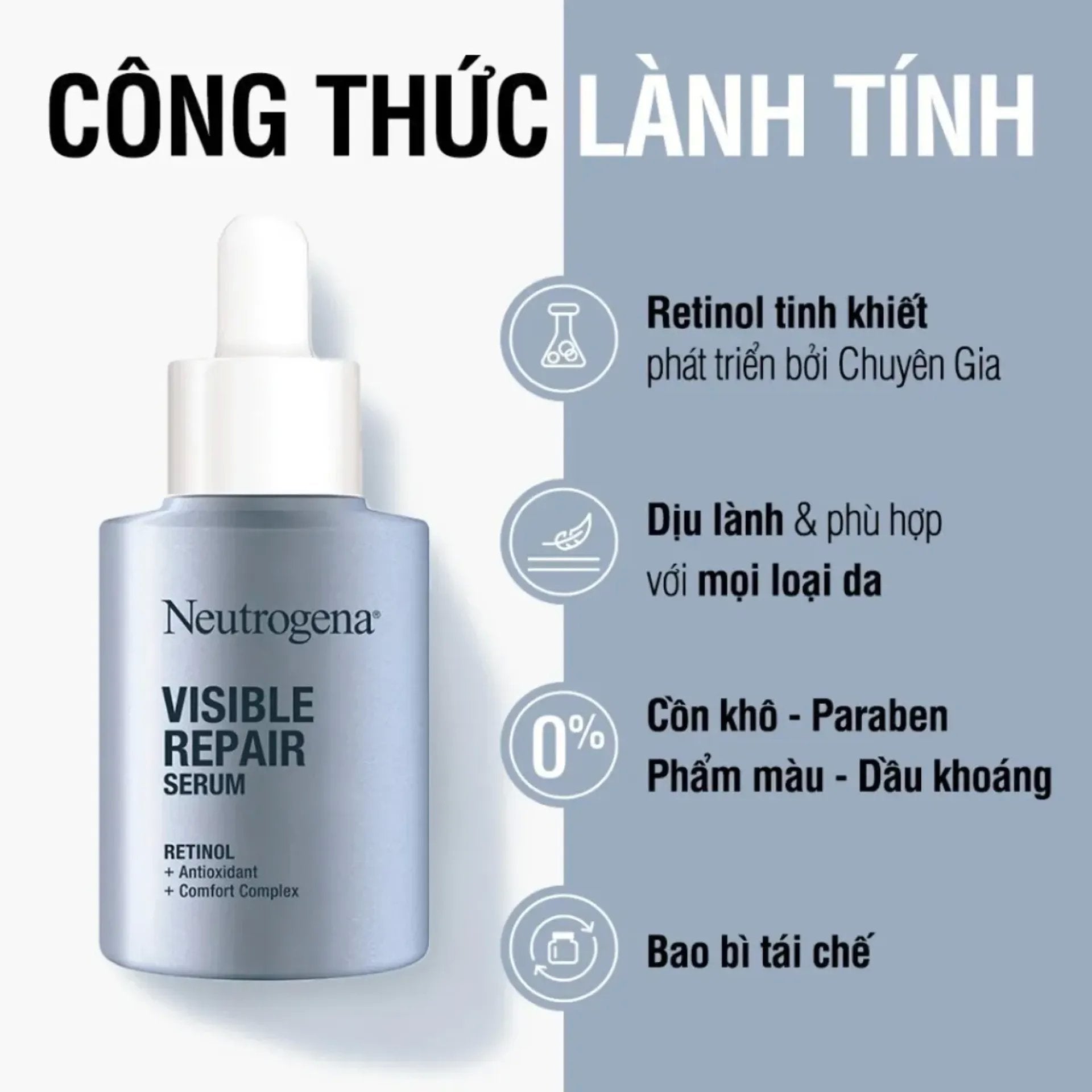 Serum Ngăn Ngừa Lão Hoá Neutrogena Visible Repair Retinol 30ml