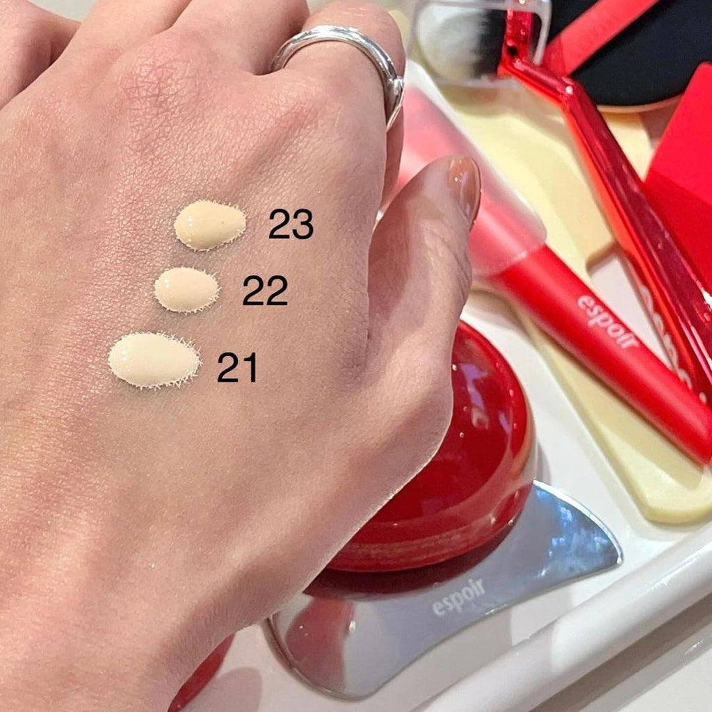 Set Kem Nền Espoir Be Velvet Fluid Foundation & Che Khuyết Điểm Espoir Taping Concealer Long Wear