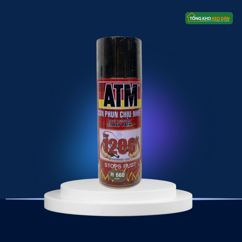 ATM H660 Heat Resistant Spray Paint Black 