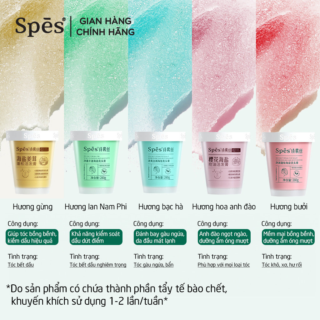 SPES Scalp Exfoliator Sea Salt Essence 280G