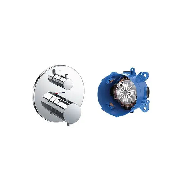 Temperature control valve with wall-mounted accessories TBV01408B_TBN01001B#PARENT